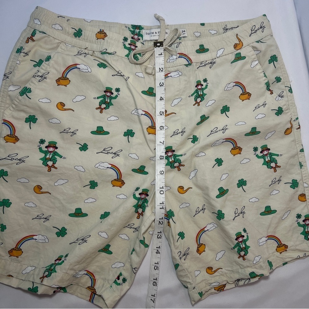 Denim & Flower “Lucky” ☘️🌈 Shorts Size 35 - Picture 5 of 9